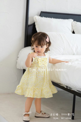 黄色小童连衣裙